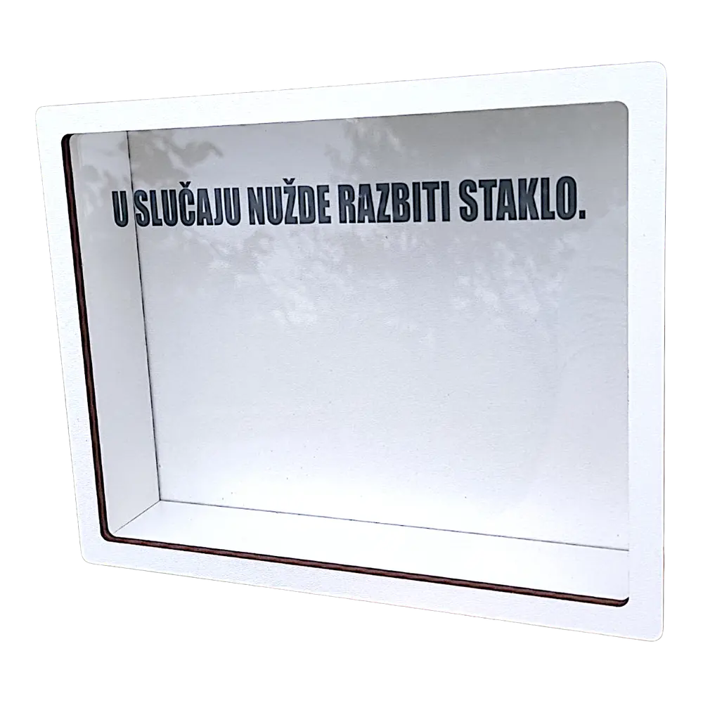 3D Kutija za poklon „U slučaju nužde razbiti staklo” – Personalizirani šaljivi poklon okvir
