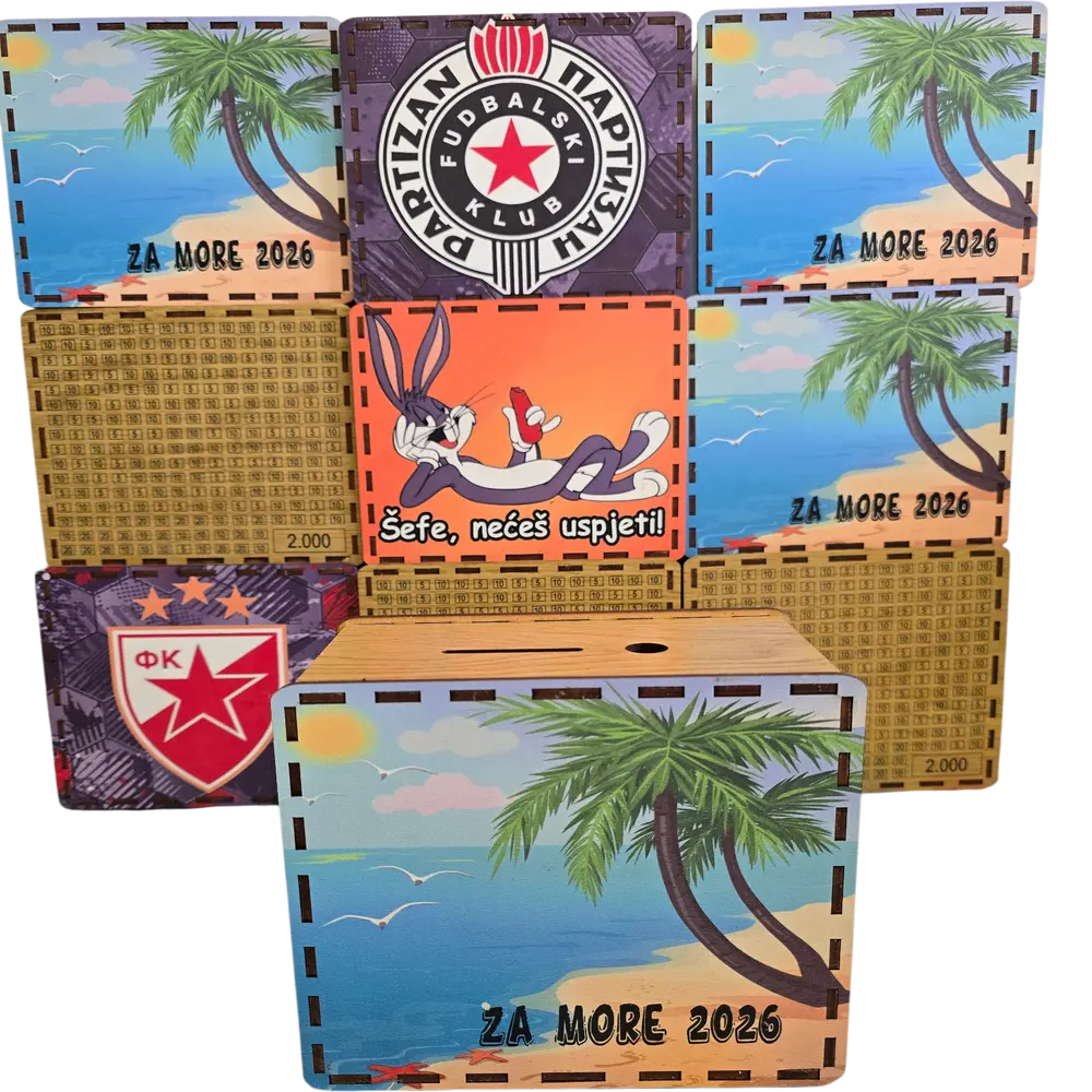 Drvena kasa sa Vasom personalizacijim - slika 4