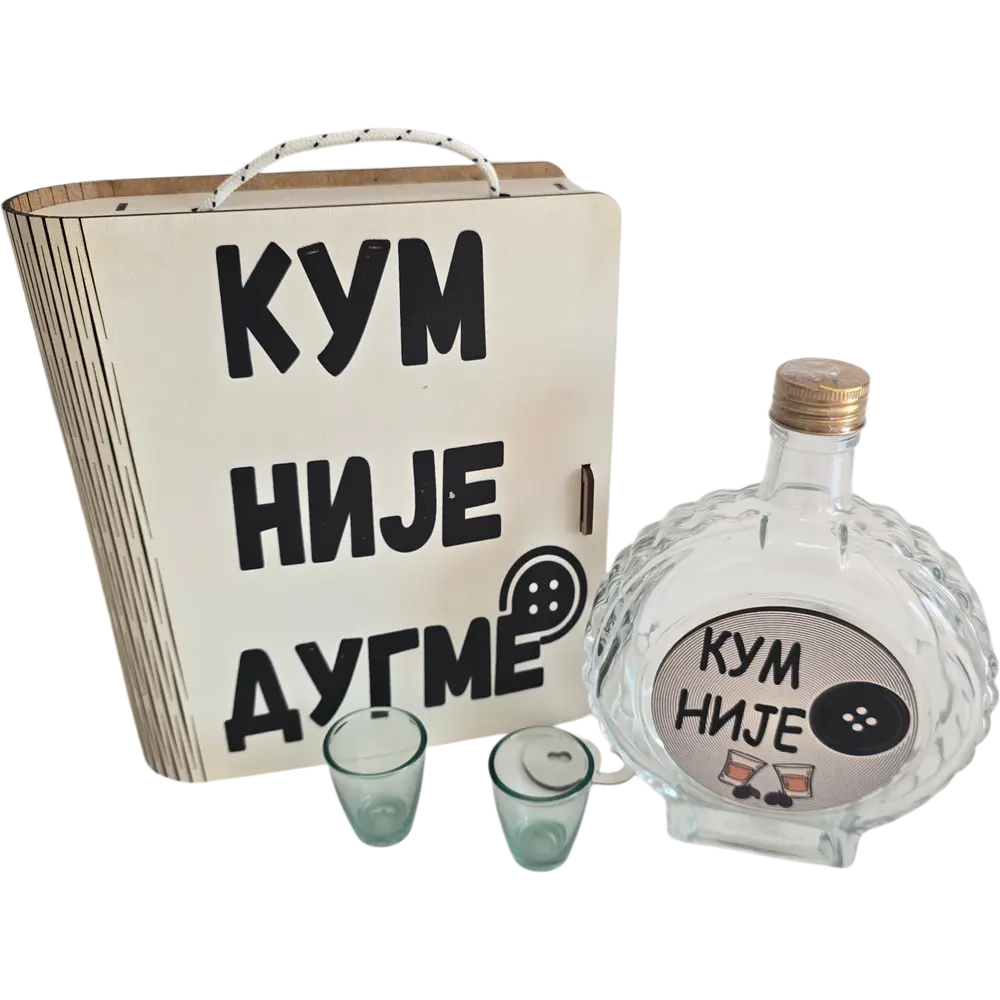 Mini bar knjiga sa flasom 0,7 L i dve  casice - slika 3