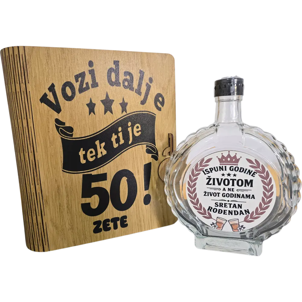 Mini bar knjiga sa flasom 0,7 L i dve  casice - slika 5