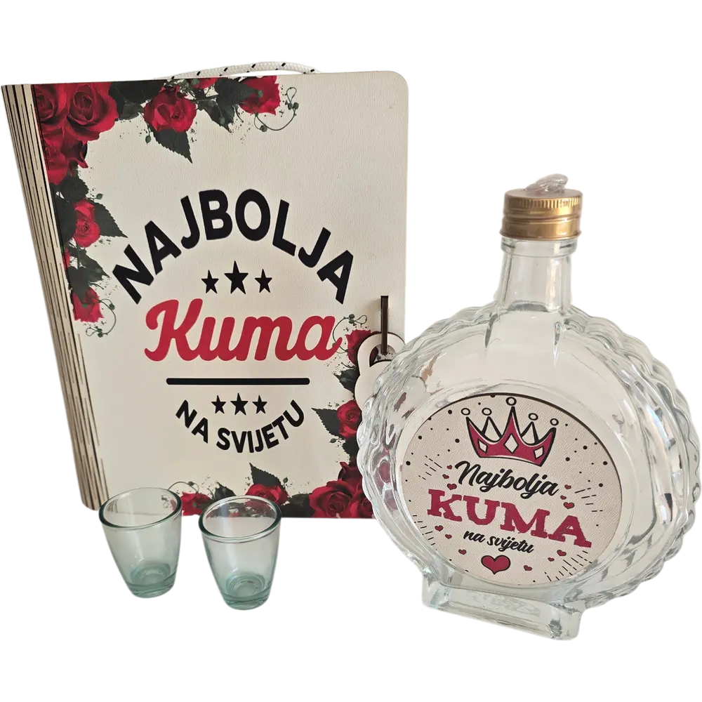 Mini bar knjiga sa flasom 0,7 L i dve  casice - slika 2