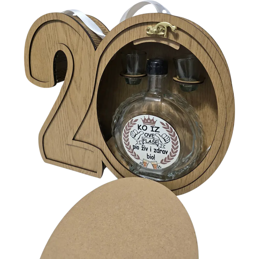 Mini bar kutija u obliku broja 20 poklon za rođendan, godišnjice, jubileje - slika 3