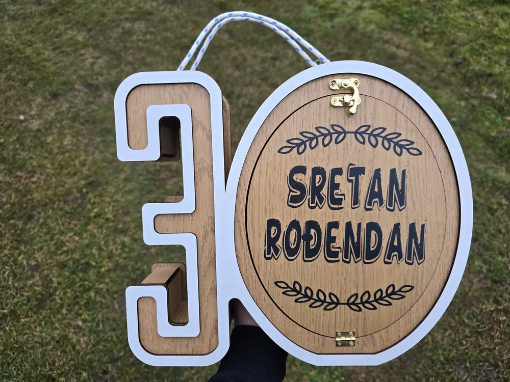 Mini bar kutija u obliku broja 30 poklon za rođendan, godisnjice