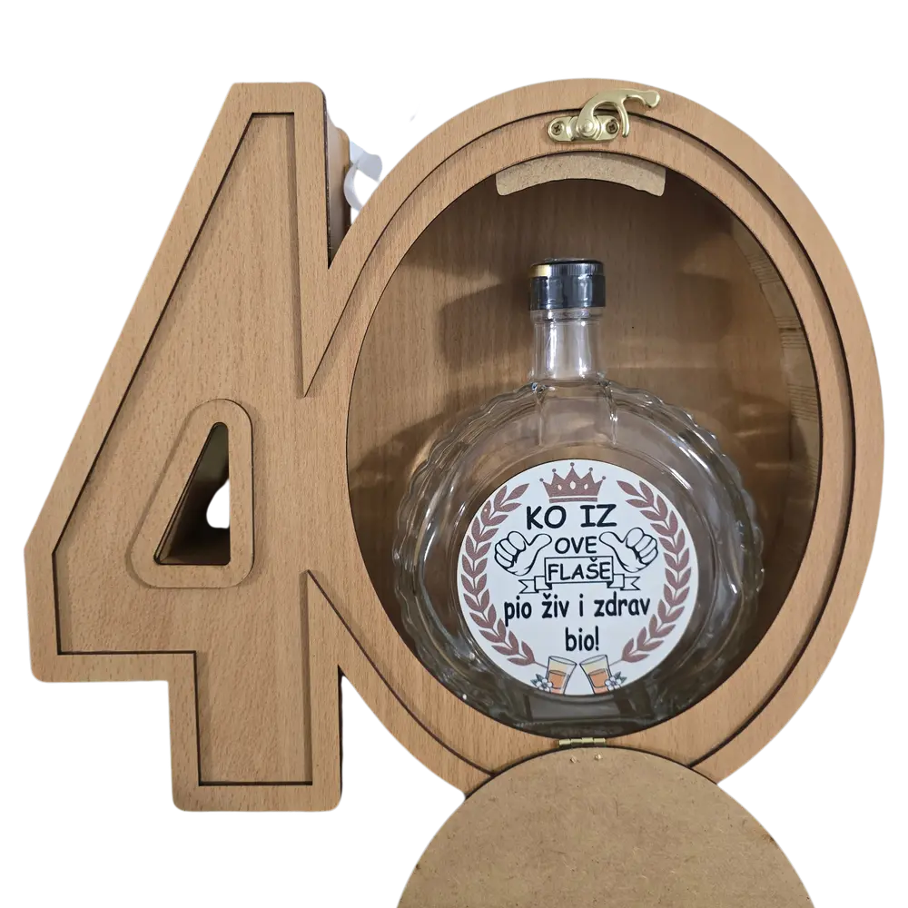 Mini bar kutija u obliku broja 40 poklon za rođendan, godisnjice - slika 4