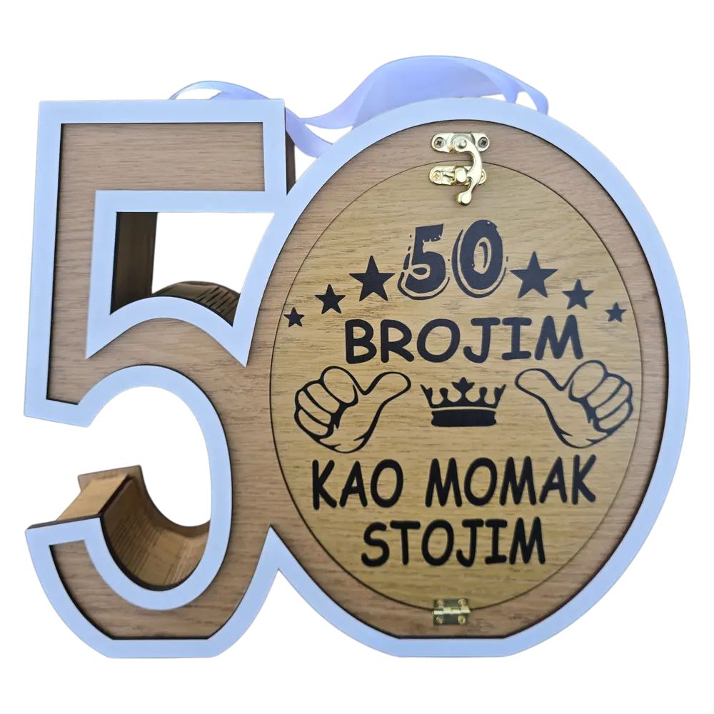 Mini bar kutija u obliku broja 50 poklon  - slika 4