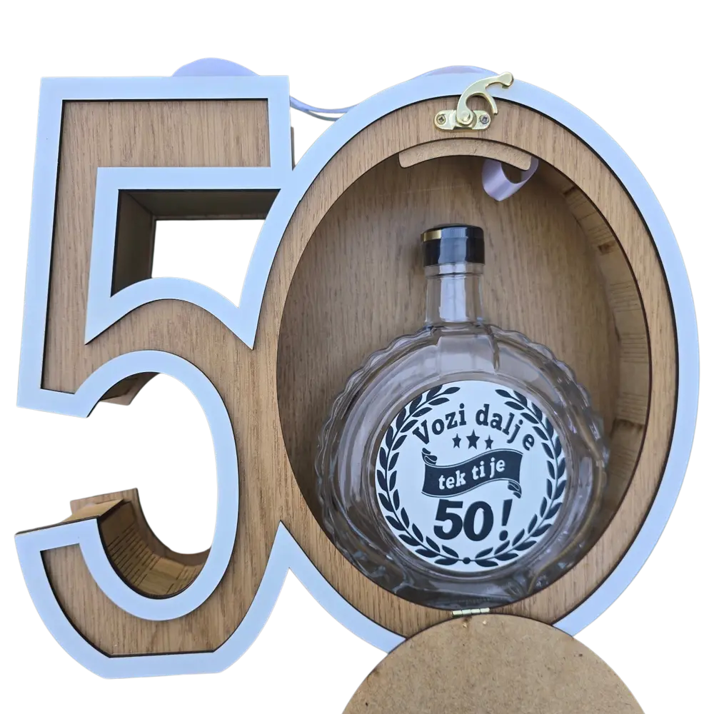 Mini bar kutija u obliku broja 50 poklon  - slika 6