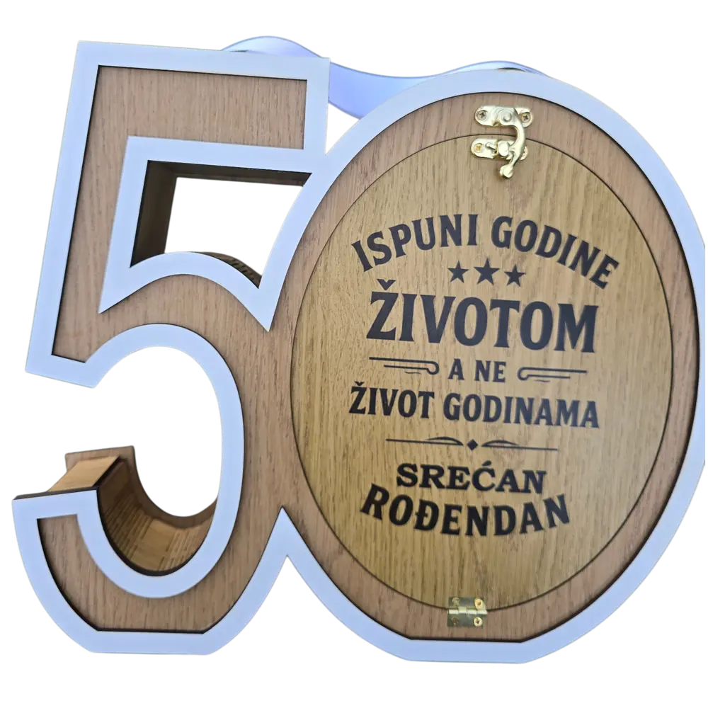 Mini bar kutija u obliku broja 50 poklon  - slika 7