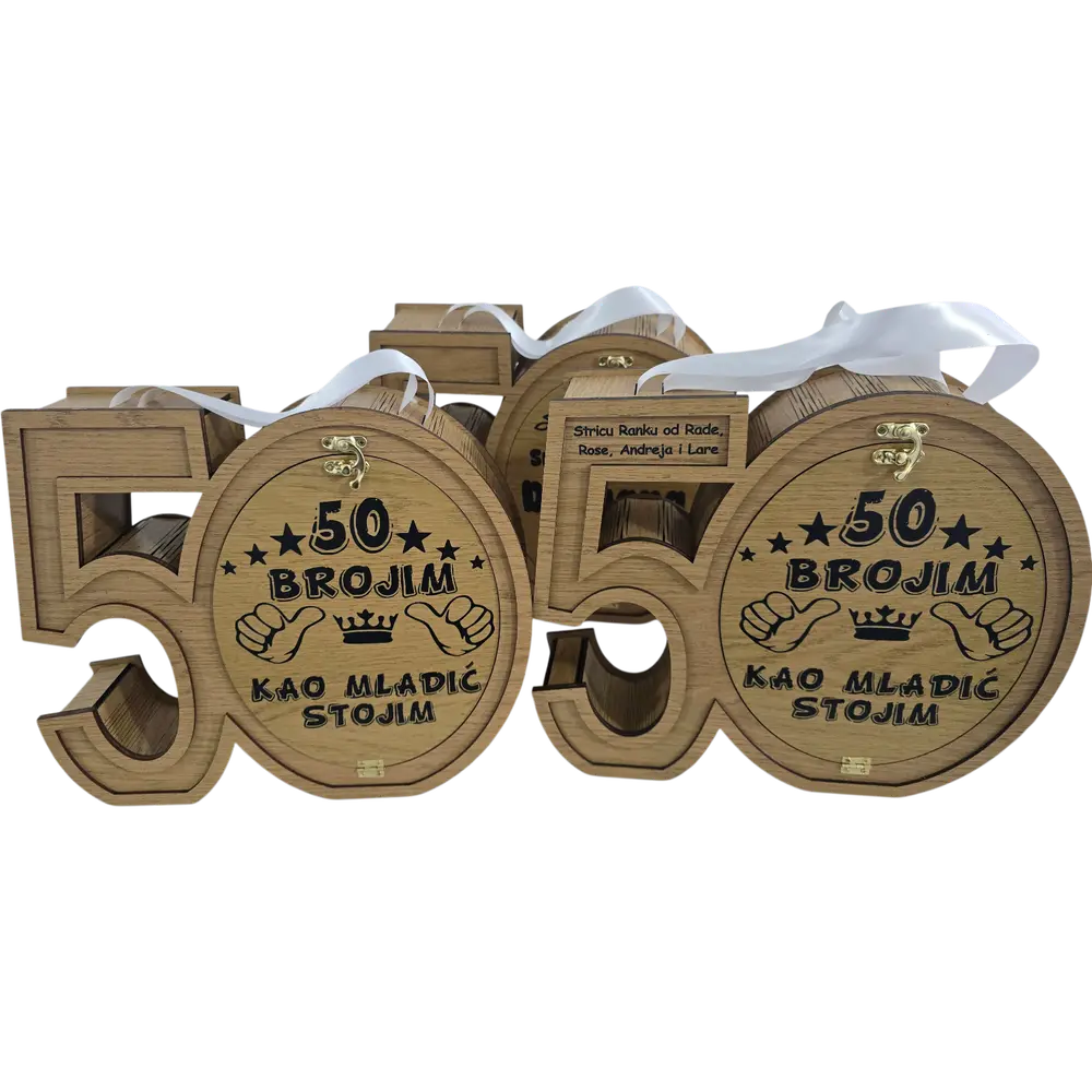 Mini bar kutija u obliku broja 50 poklon  - slika 5
