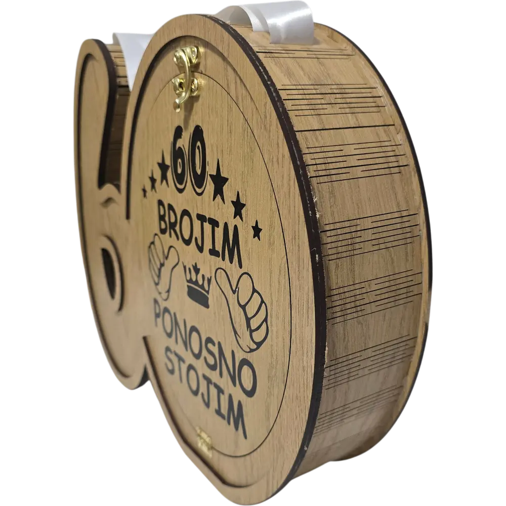 Mini-bar kutija u obliku broja 60 savršen poklon za 60 rođendan - slika 5