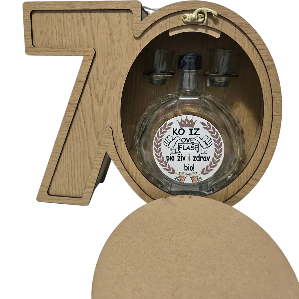 Mini bar kutija u obliku broja 70 poklon za rođendan, godisnjice - slika 2