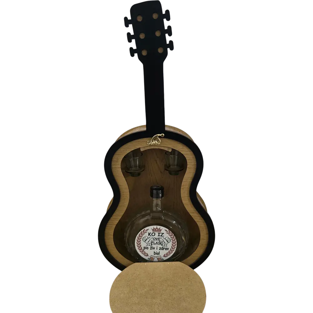 Personalizovana kutija za piće "Gitara" – Poklon set sa gravurom - slika 5