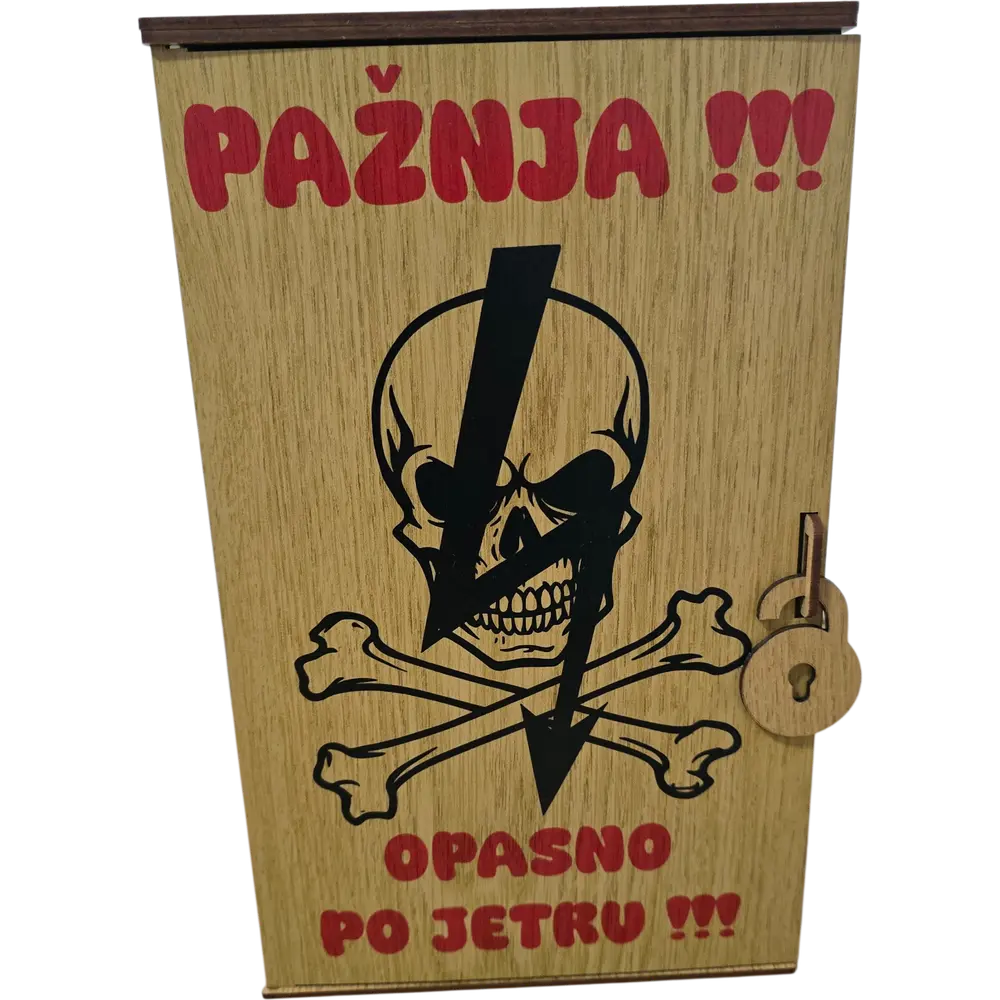 Mini-bar savrsen poklon za električare, flaša i sve čašice u setu