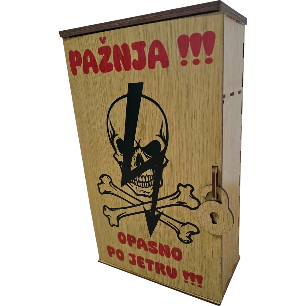 Mini-bar savrsen poklon za električare, flaša i sve čašice u setu