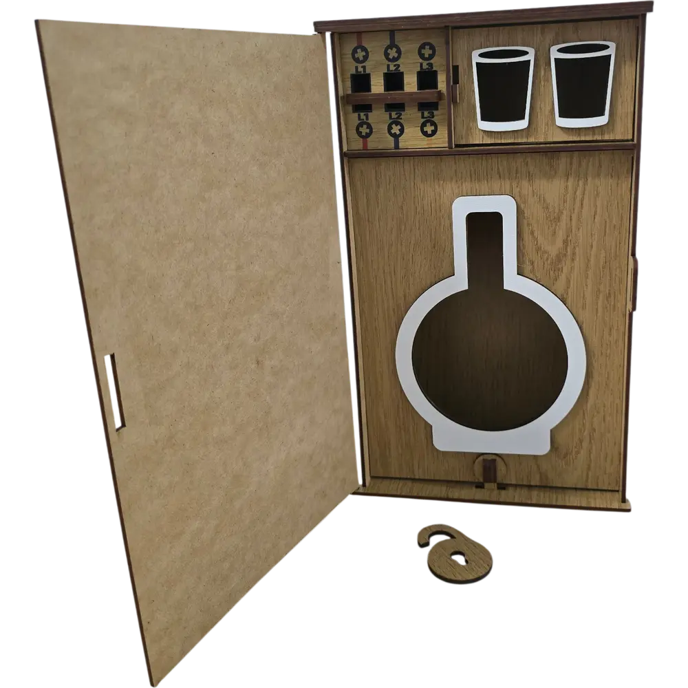 Mini-bar savrsen poklon za električare, flaša i sve čašice u setu - slika 5