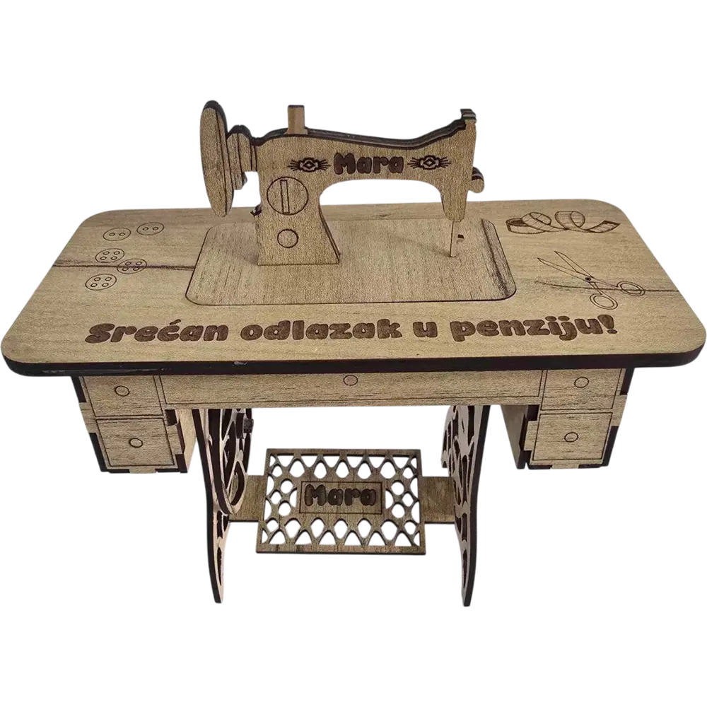 Personalizovana maketa šivaće mašine - Poklon za krojače - slika 2