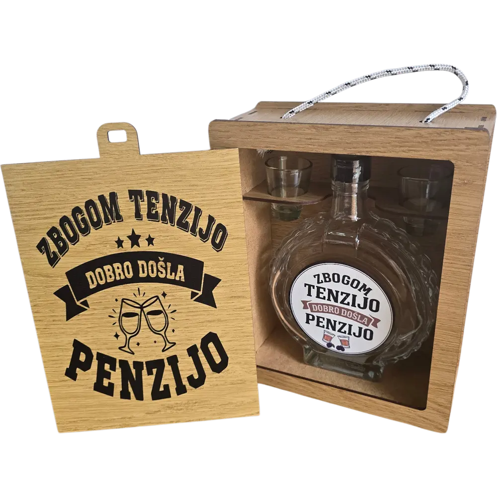 Poklon za penziju, rođendan, 50, 60, kum, useljenje